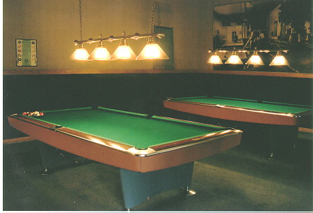 Billiard room with 3 Tables. Monthly Tournament